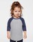 Rabbit Skins® Cozy Toddler Baseball Fine Jersey 3/4 Sleeve Tee - 3330